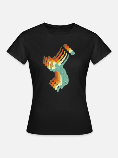 Volleyball Retro Style - Frauen T-Shirt - Schwarz