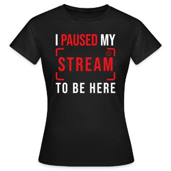 Streamer Streaming Livestream Gift - Women's T-Shirt - black - Front - AI Model Female 172 dark (172cm)