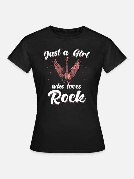 Rock Girl sort drôle rocker - T-shirt Femme - noir