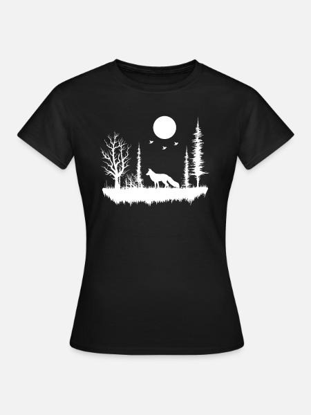 Wald Natur Wildnis - Frauen T-Shirt - Schwarz