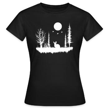 Wald Natur Wildnis - Frauen T-Shirt - Schwarz - Vorne - AI Model Female 172 dark (172cm)