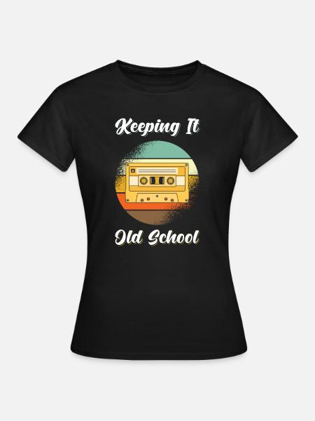 Kassette Retro 80s - Frauen T-Shirt - Schwarz