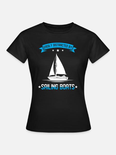 Segeln Segler Geschenk - Dame-T-shirt - sort