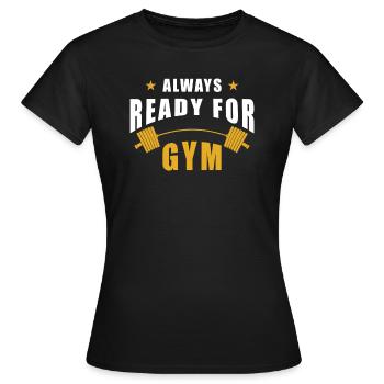 Entraînement de gym gym - T-shirt Femme - noir - Devant - AI Model Female 172 dark (172cm)