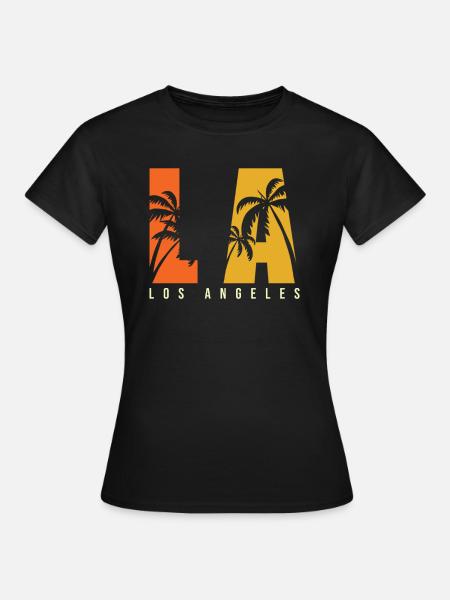 LA Los Angeles - Frauen T-Shirt - Schwarz
