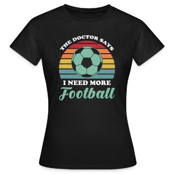 Football - T-shirt Femme - noir - Devant - AI Model Female 172 dark (172cm)