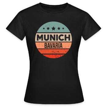 Munich - T-shirt Femme - noir - Devant - AI Model Female 172 dark (172cm)