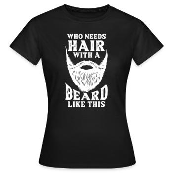 Glatze - Frauen T-Shirt - Schwarz - Vorne - AI Model Female 172 dark (172cm)
