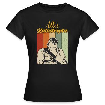 Vieille catastrophe - T-shirt Femme - noir - Devant - AI Model Female 172 dark (172cm)