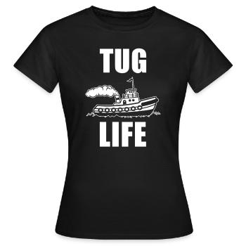 tug - Women's T-Shirt - black - Front - AI Model Female 172 dark (172cm)