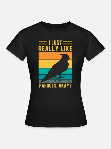 Papagei - Frauen T-Shirt - Schwarz