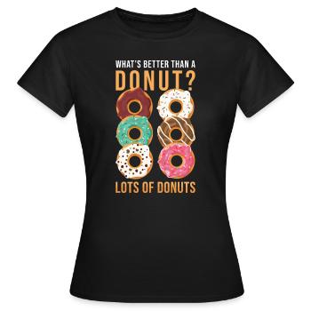 Donut - T-shirt Femme - noir - Devant - AI Model Female 172 dark (172cm)