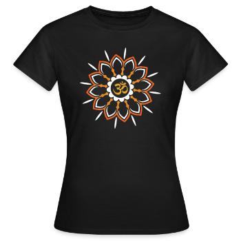 Om Zen - Frauen T-Shirt - Schwarz - Vorne - AI Model Female 172 dark (172cm)