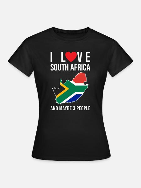 Südafrika Ich liebe Südafrika - Frauen T-Shirt - Schwarz
