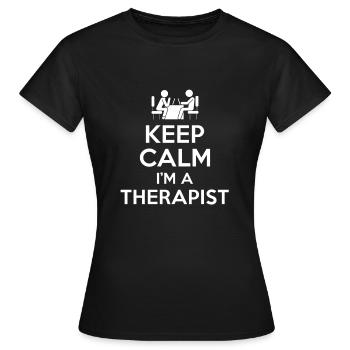 Cadeau thérapeute - T-shirt Femme - noir - Devant - AI Model Female 172 dark (172cm)