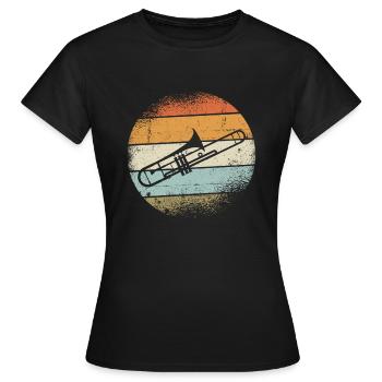 Trombones Instrument - Women's T-Shirt - black - Front - AI Model Female 172 dark (172cm)