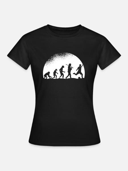 Evolution Fußball - Frauen T-Shirt - Schwarz