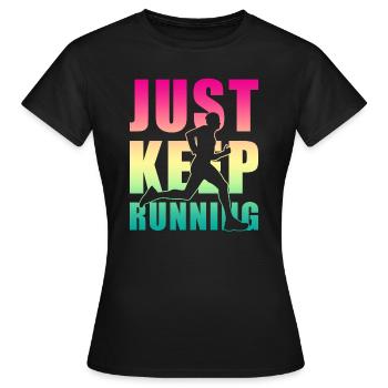 Joggen Jogger Geschenk - Frauen T-Shirt - Schwarz - Vorne - AI Model Female 172 dark (172cm)