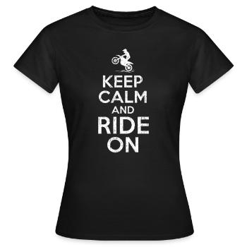 Keep calm Motocross - T-shirt Femme - noir - Devant - AI Model Female 172 dark (172cm)