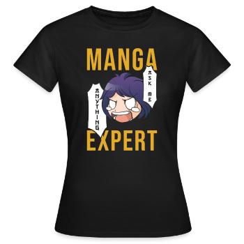 Manga Expert - T-shirt Femme - noir - Devant - AI Model Female 172 dark (172cm)
