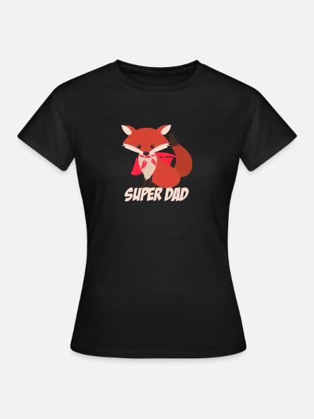 Super Dad Fuchs Vater - Frauen T-Shirt - Schwarz