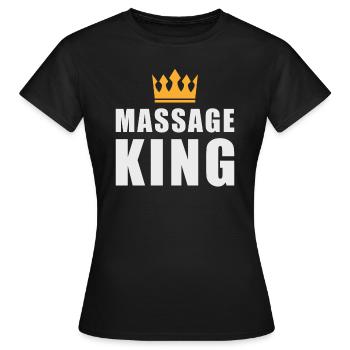 Massage Masseur Cadeau - T-shirt Femme - noir - Devant - AI Model Female 172 dark (172cm)