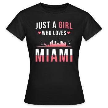 Miami - T-shirt Femme - noir - Devant - AI Model Female 172 dark (172cm)