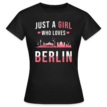 Berlin - T-shirt Femme - noir - Devant - AI Model Female 172 dark (172cm)