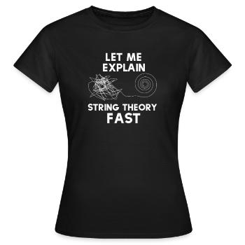 String Theorie - Frauen T-Shirt - Schwarz - Vorne - AI Model Female 172 dark (172cm)