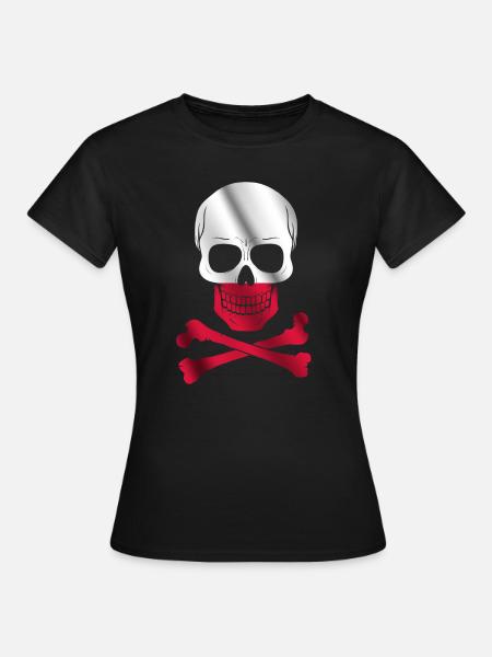 Polen Flagge - Frauen T-Shirt - Schwarz