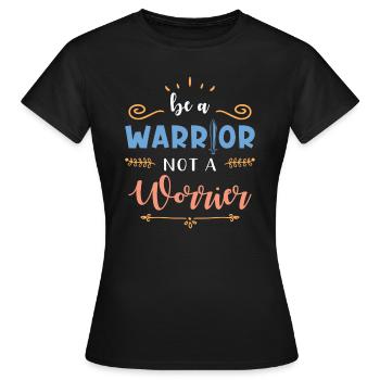 Inspiration Citation Slogan Fighter - T-shirt Femme - noir - Devant - AI Model Female 172 dark (172cm)