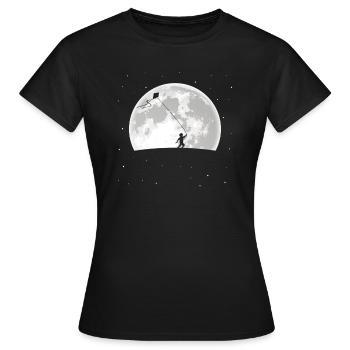 Cerf-volant - T-shirt Femme - noir - Devant - AI Model Female 172 dark (172cm)