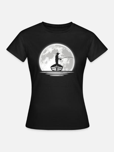 Angler - Frauen T-Shirt - Schwarz