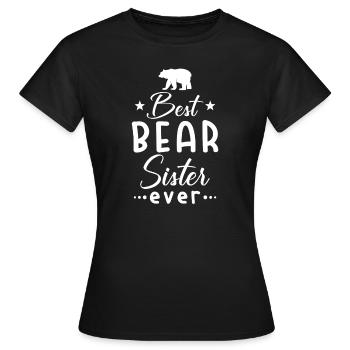 Sister Bears Sister - Women's T-Shirt - black - Front - AI Model Female 172 dark (172cm)