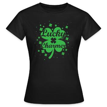 Charmeur chanceux - T-shirt Femme - noir - Devant - AI Model Female 172 dark (172cm)