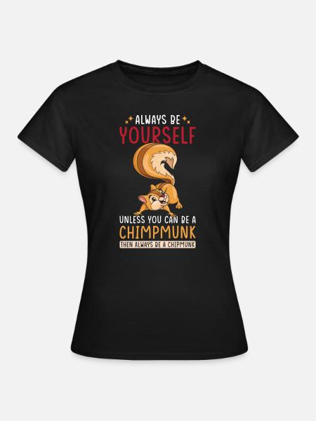 Streifenhörnchen - Frauen T-Shirt - Schwarz