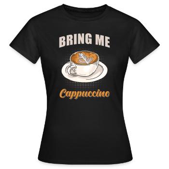 Cappuccino - T-shirt Femme - noir - Devant - AI Model Female 172 dark (172cm)