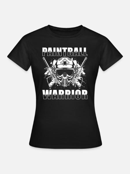Paintball Krieger - Frauen T-Shirt - Schwarz