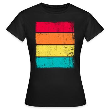 Sunset Grunge Background - Women's T-Shirt - black - Front - AI Model Female 172 dark (172cm)