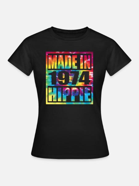 Hippie Birthday 1974 - Frauen T-Shirt - Schwarz