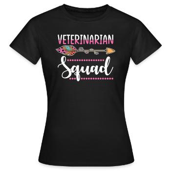 vet group - Women's T-Shirt - black - Front - AI Model Female 172 dark (172cm)