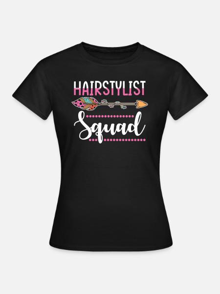 Haarstylistin Gruppe - Frauen T-Shirt - Schwarz