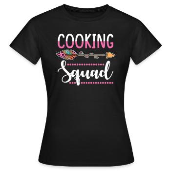 groupe de cuisine - T-shirt Femme - noir - Devant - AI Model Female 172 dark (172cm)