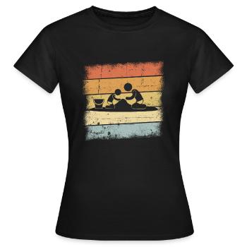 Château de sable - T-shirt Femme - noir - Devant - AI Model Female 172 dark (172cm)