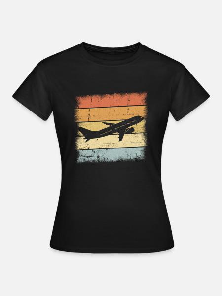 Pilot Geschenk - Frauen T-Shirt - Schwarz