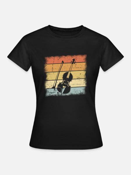 Violine - Frauen T-Shirt - Schwarz