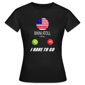 L’atoll de Bikini appelle les drapeaux lusiger - T-shirt Femme - noir - Devant - AI Model Female 172 dark (172cm)