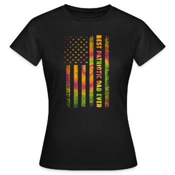 Vater Patriot USA - Frauen T-Shirt - Schwarz - Vorne - AI Model Female 172 dark (172cm)