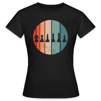 Chess Chess Pieces Chess - Women's T-Shirt - black - Front - AI Model Female 172 dark (172cm)