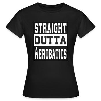 Voltige aérienne drôle - T-shirt Femme - noir - Devant - AI Model Female 172 dark (172cm)